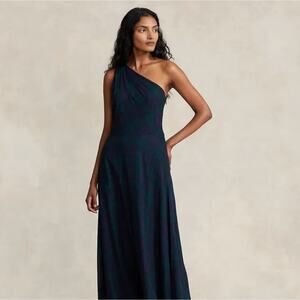 NWT-POLO RALPH LAUREN Black Watch Plaid Georgette Gown  Size 2